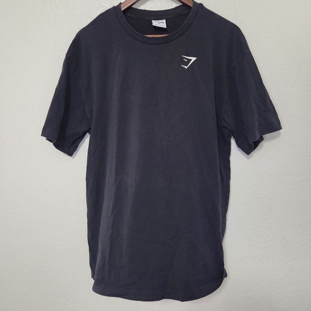 Gymshark Essential Oversized Shirt Men XS Black Training Crew Neck Short Sleeve